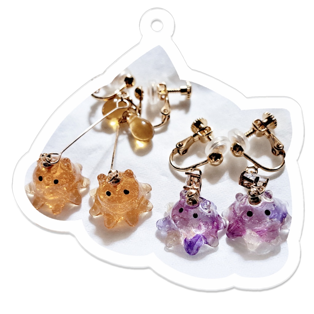 メンダコ型アクリルキーホルダー