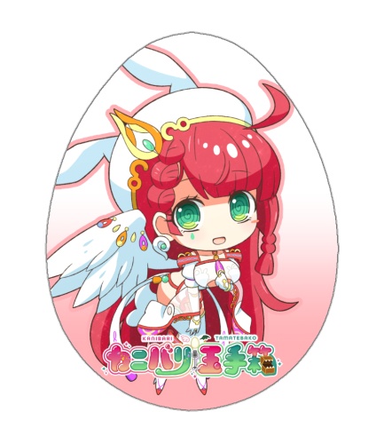 たまご型缶バッジ(ラクラ)