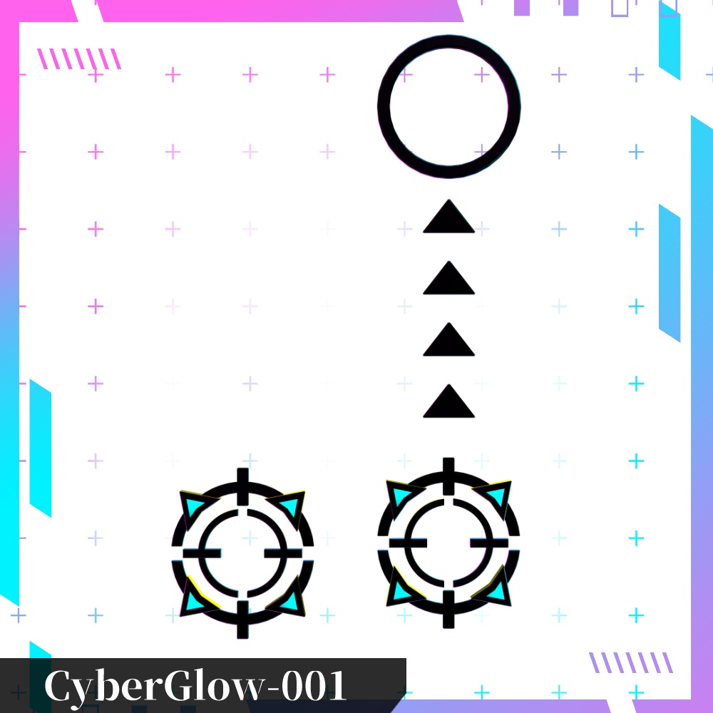 【VRChat向けアクセサリー】CyberGlow【色違い・おまけ付】