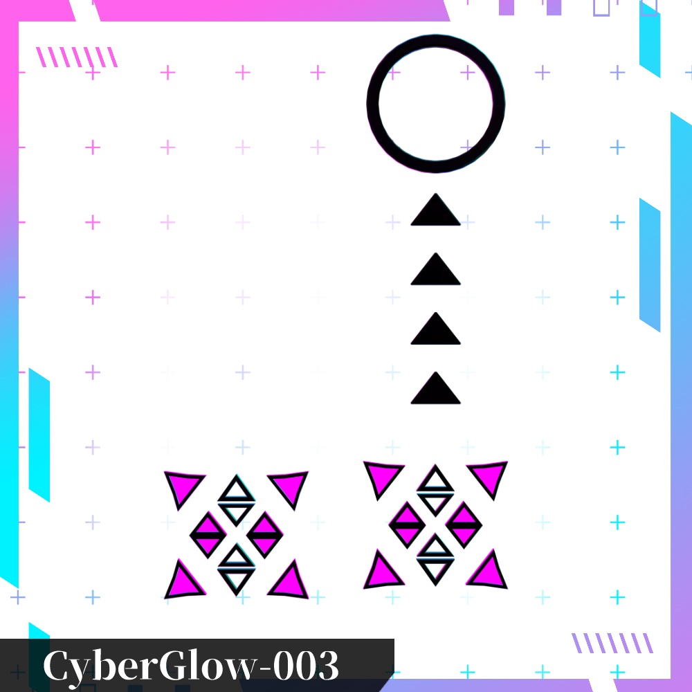 【VRChat向けアクセサリー】CyberGlow【色違い・おまけ付】
