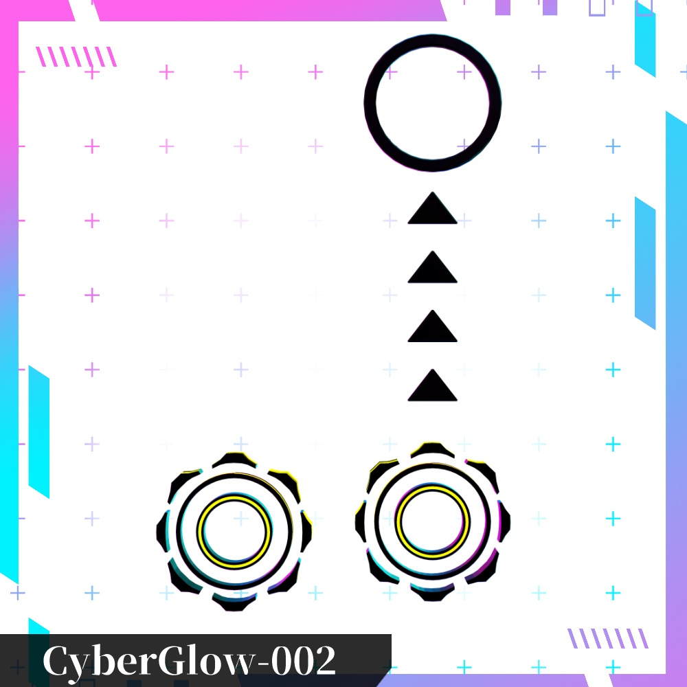 【VRChat向けアクセサリー】CyberGlow【色違い・おまけ付】