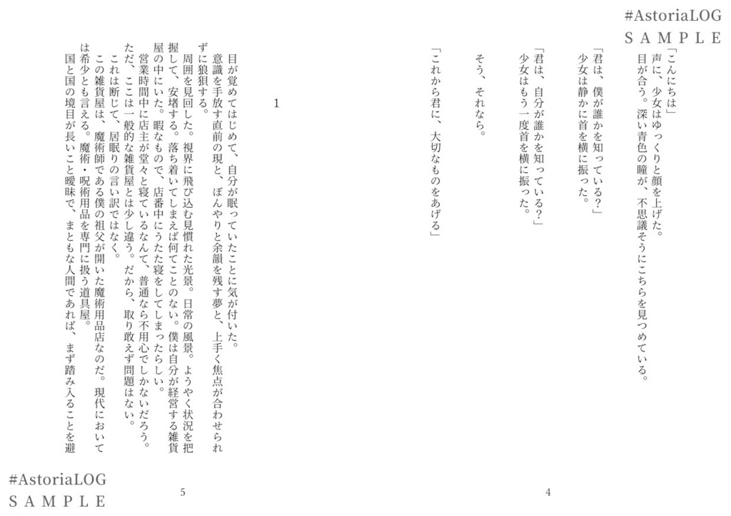 【創作小説】Astoria The Story Book【再販】