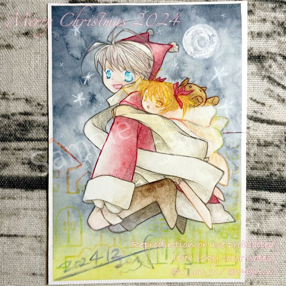 【フレームレス原画】クリスマス小作品・3種