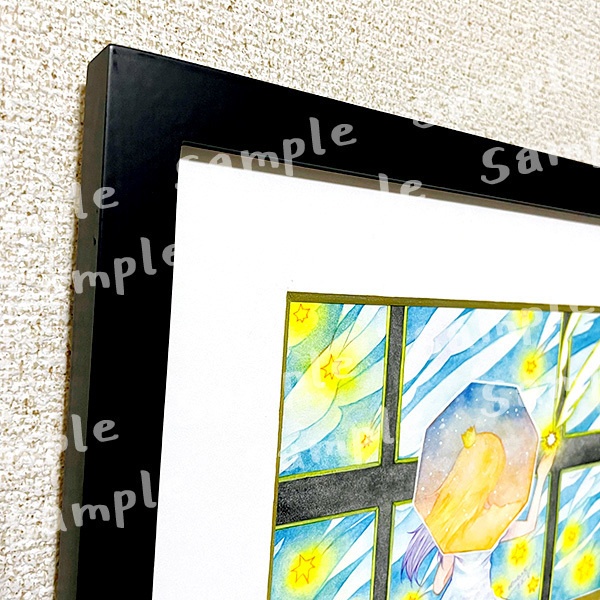 【額装作品】「そらのいろ」迷子と流星群