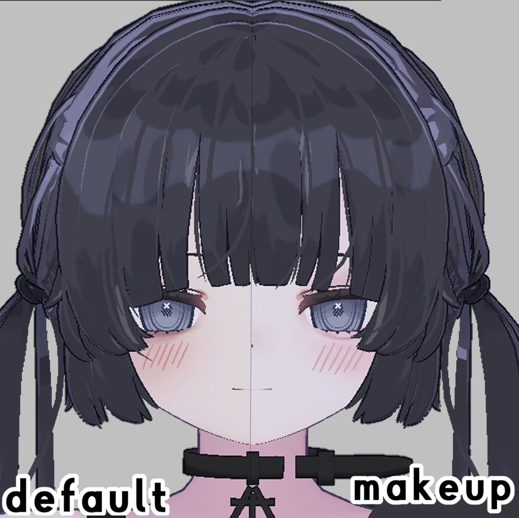 【むんき対応】白肌ピンクメイク&ボディテクスチャ+舌テクスチャ【liltoon対応ラメマスク付】