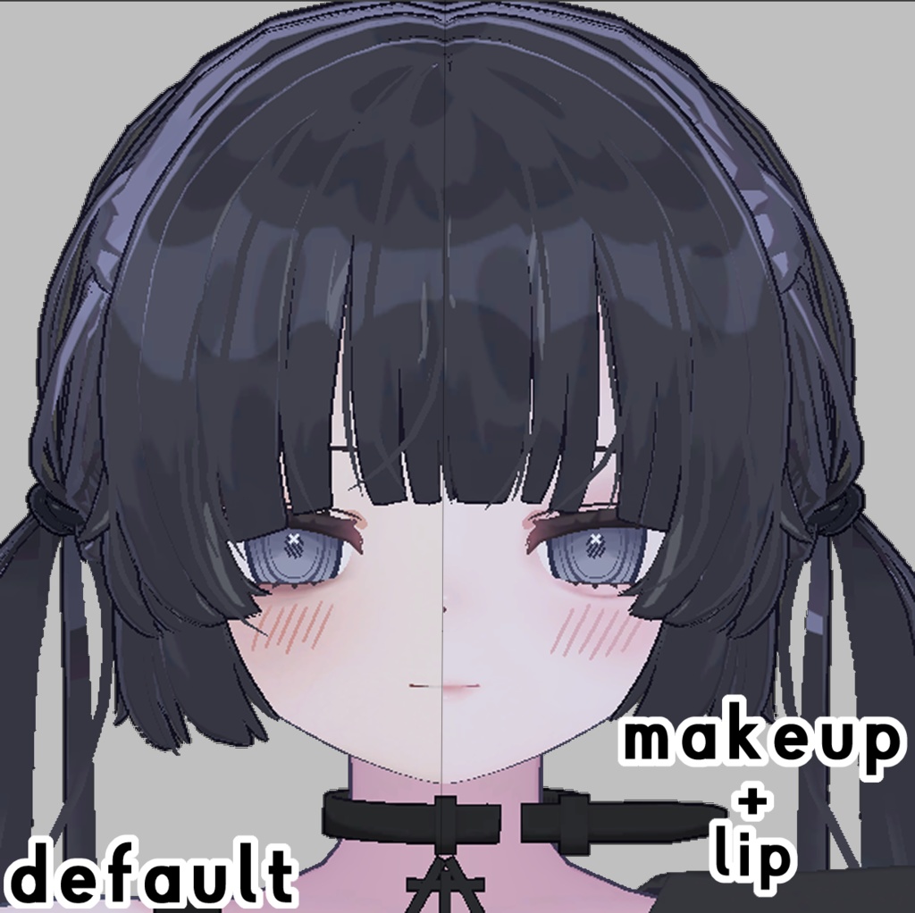 【むんき対応】白肌ピンクメイク&ボディテクスチャ+舌テクスチャ【liltoon対応ラメマスク付】