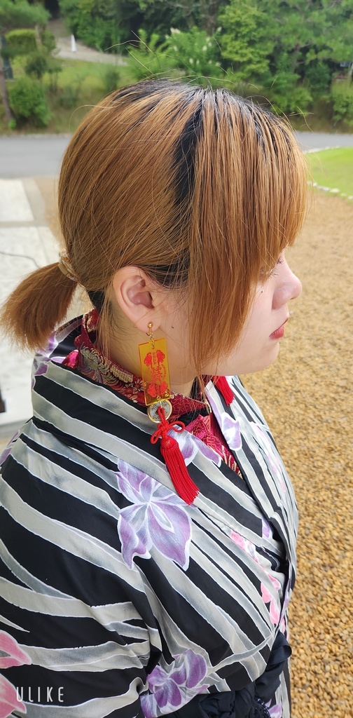 御札風イヤリング・ピアス(デザインB)