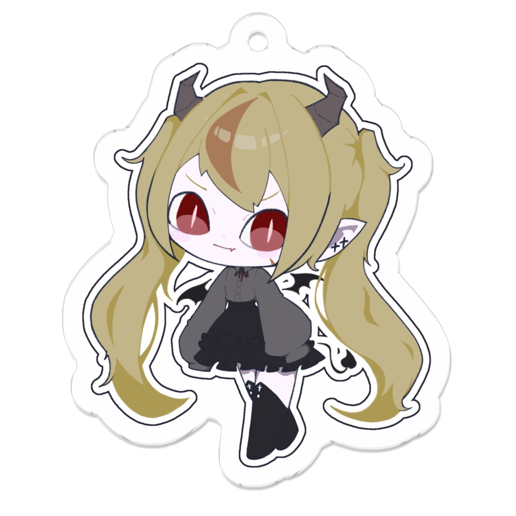 【2025ハロウィン限定グッズ】小悪魔こはくちゃんアクリルキーホルダー