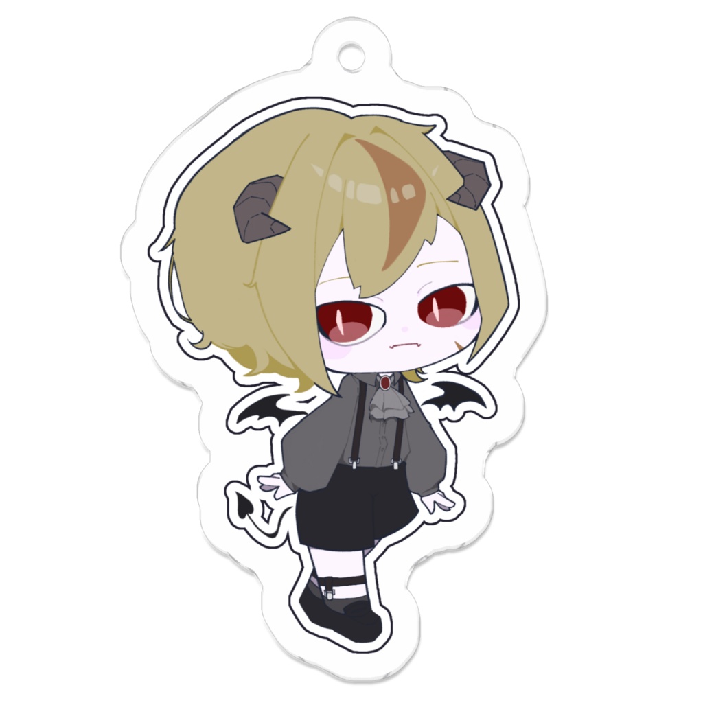 【2025ハロウィン限定グッズ】小悪魔こはくくんアクリルキーホルダー