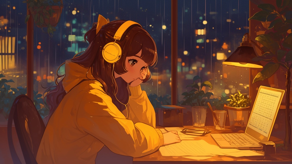 【Free BGM】Raindrops and Notebooks