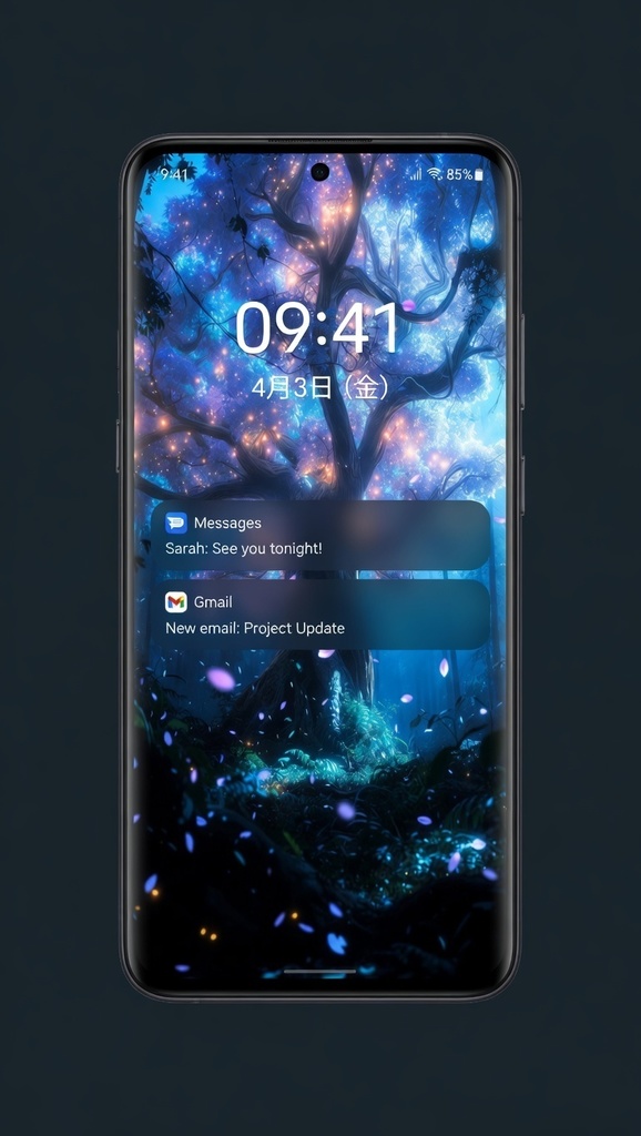 Fantasy Glowing Forest Wallpaper | Relaxing Aesthetic Phone Background