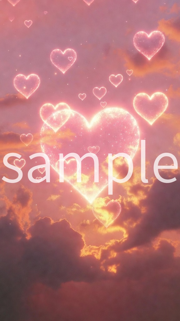 Dreamy Heart Sunset Wallpaper | Aesthetic Pink Sky Phone Background