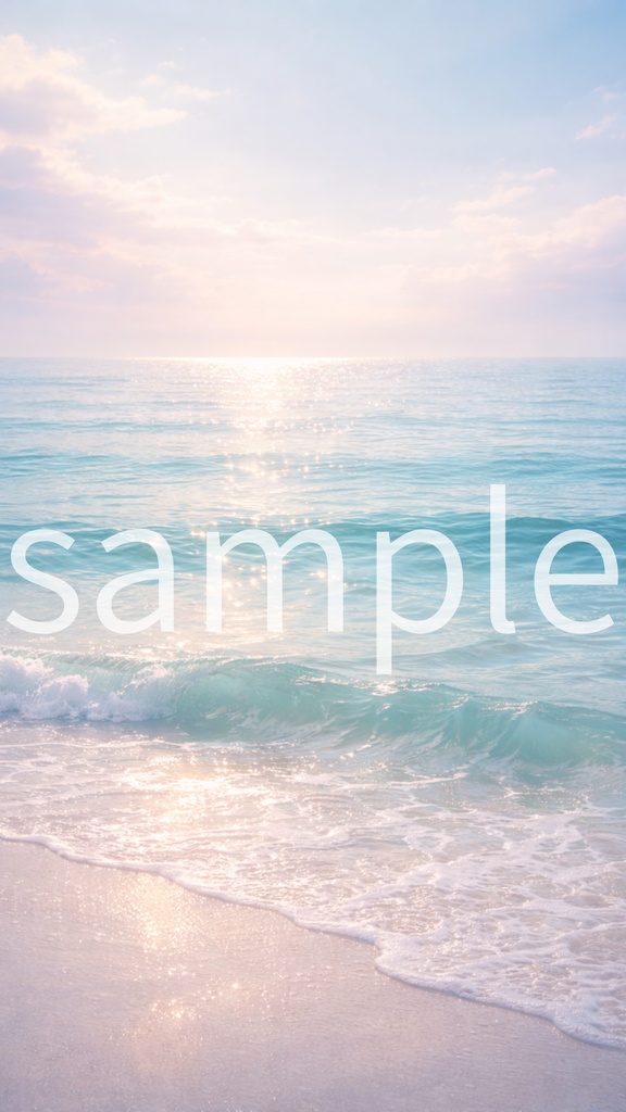 Soft Pastel Ocean Waves Wallpaper | Dreamy Beach Sunset Background | Aesthetic Phone Wallpaper (3 Sizes Included)