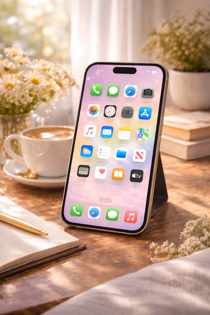 Dreamy Pastel Galaxy iPhone Wallpaper ✨ | Aesthetic Cloud & Sparkle Background