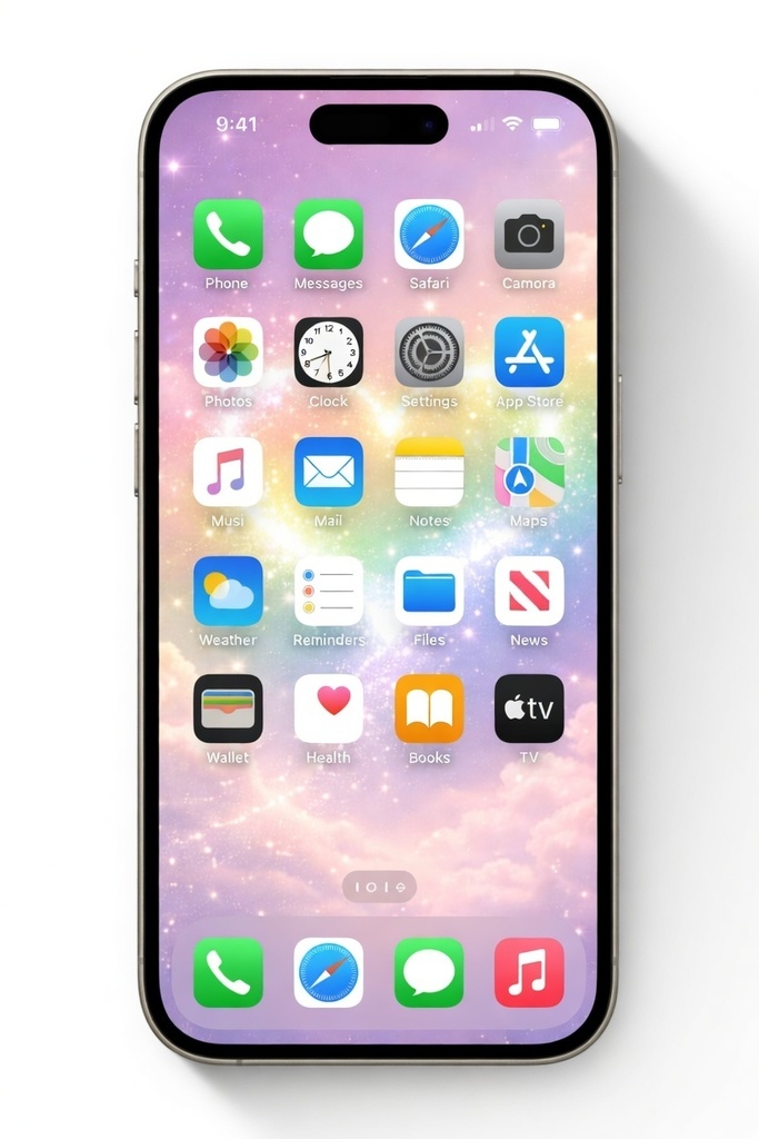 Dreamy Pastel Galaxy iPhone Wallpaper ✨ | Aesthetic Cloud & Sparkle Background