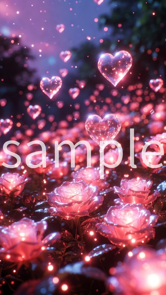 Dreamy Heart & Rose Wallpaper – Romantic Pink Glow | Phone Wallpaper