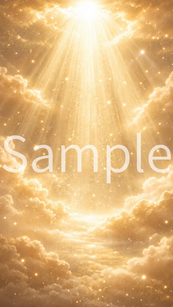 【みぃ|幻想壁紙】Golden Heavenly Light Sky Wallpaper | Dreamy, Calm & Aesthetic Phone Background