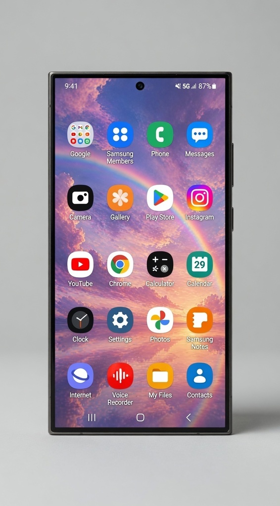 【みぃ|幻想壁紙】Dreamy Rainbow Sky Wallpaper|Aesthetic Sunset Phone Background