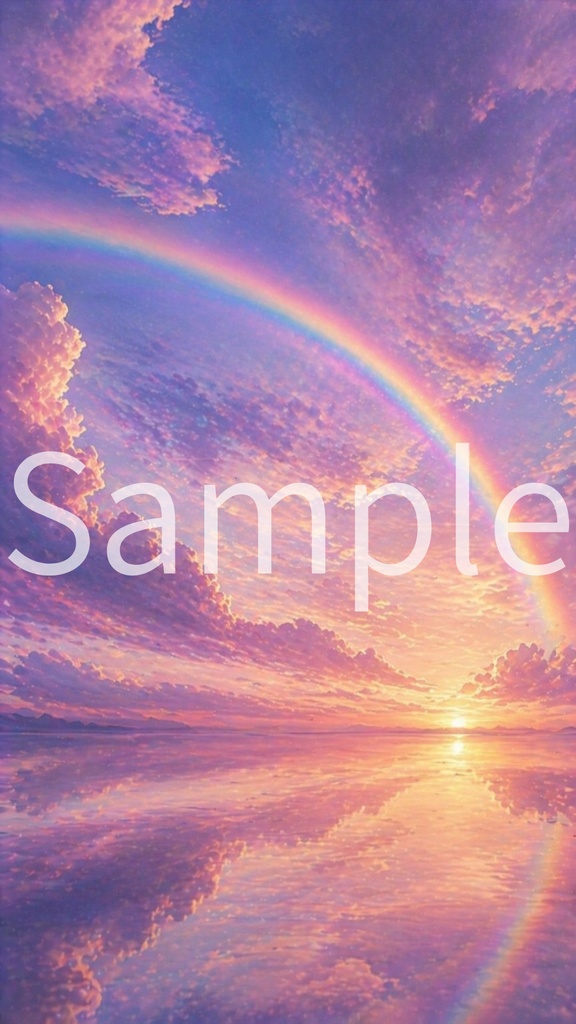 【みぃ|幻想壁紙】Dreamy Rainbow Sky Wallpaper|Aesthetic Sunset Phone Background