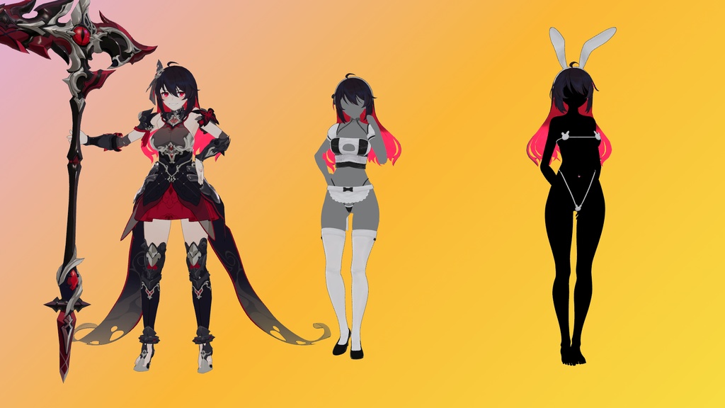 【3Dモデル/期間限定600円オフ】ゼーレ・フェレライ /星淵のニュクス【VRChat/SPS対応/MMD同捆】
