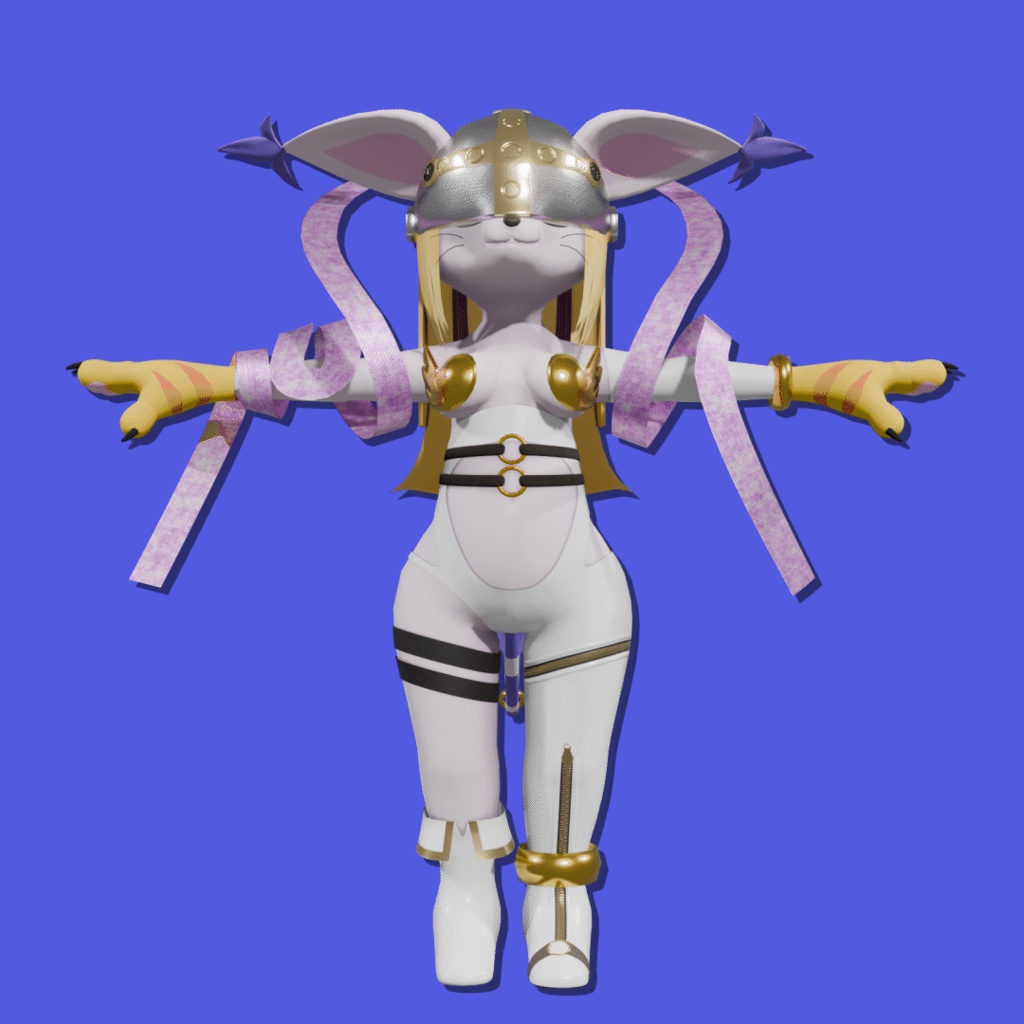 Gato Angelical [VR Chat + Blend File] 