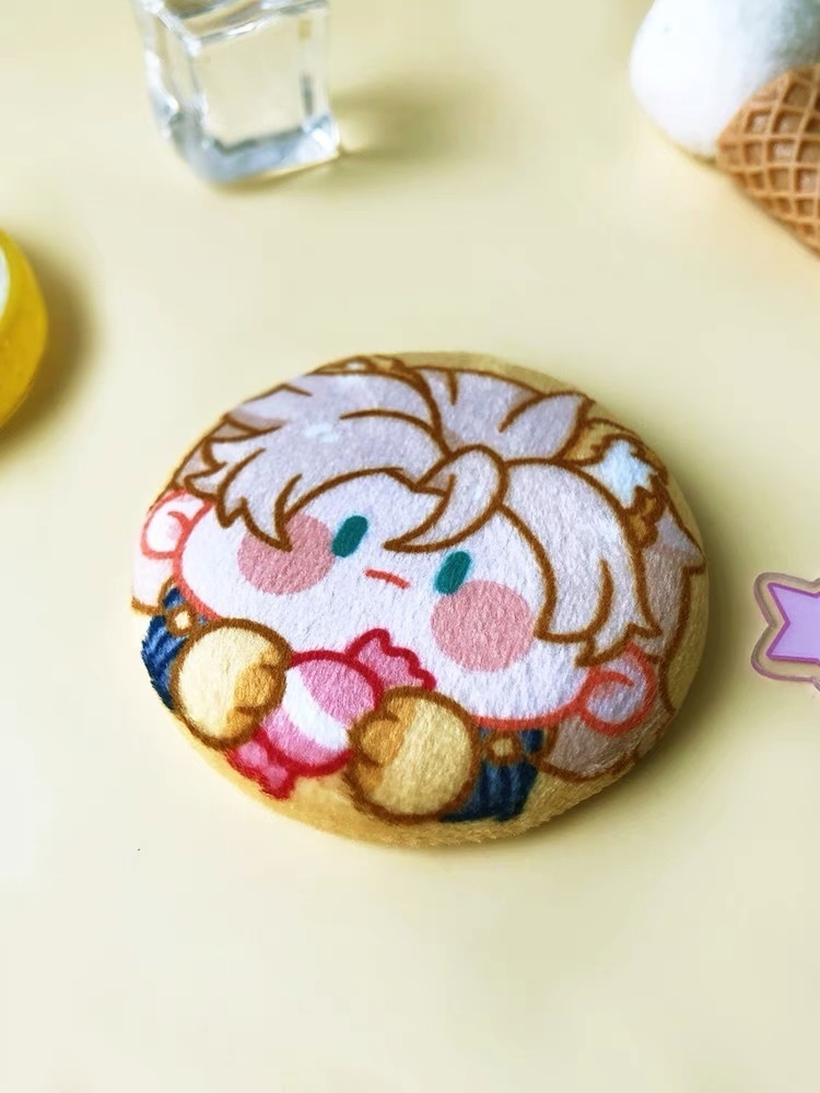 原神 ふわふわ布缶バッジ