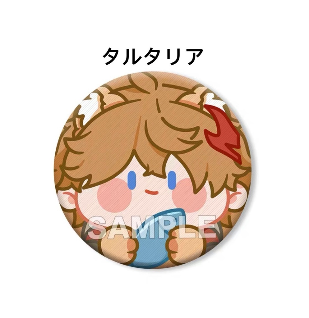 原神 ふわふわ布缶バッジ