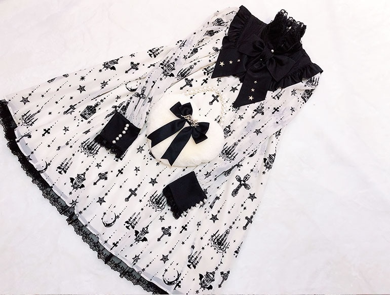 ロリータ リボン付きハートレディース バッグ