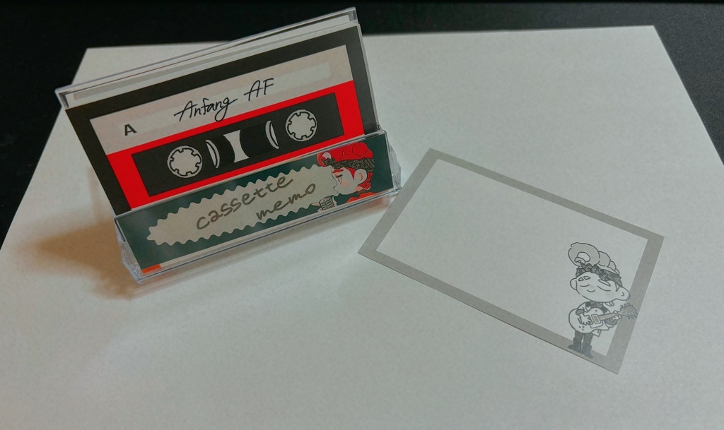 カセットテープ型メモ帳