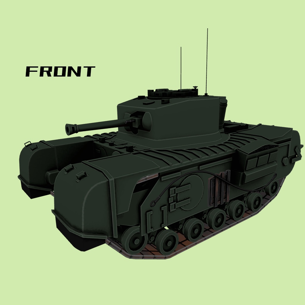 【デフォルメ戦車シリーズ】イギリス歩兵戦車 チャーチルMk.VII