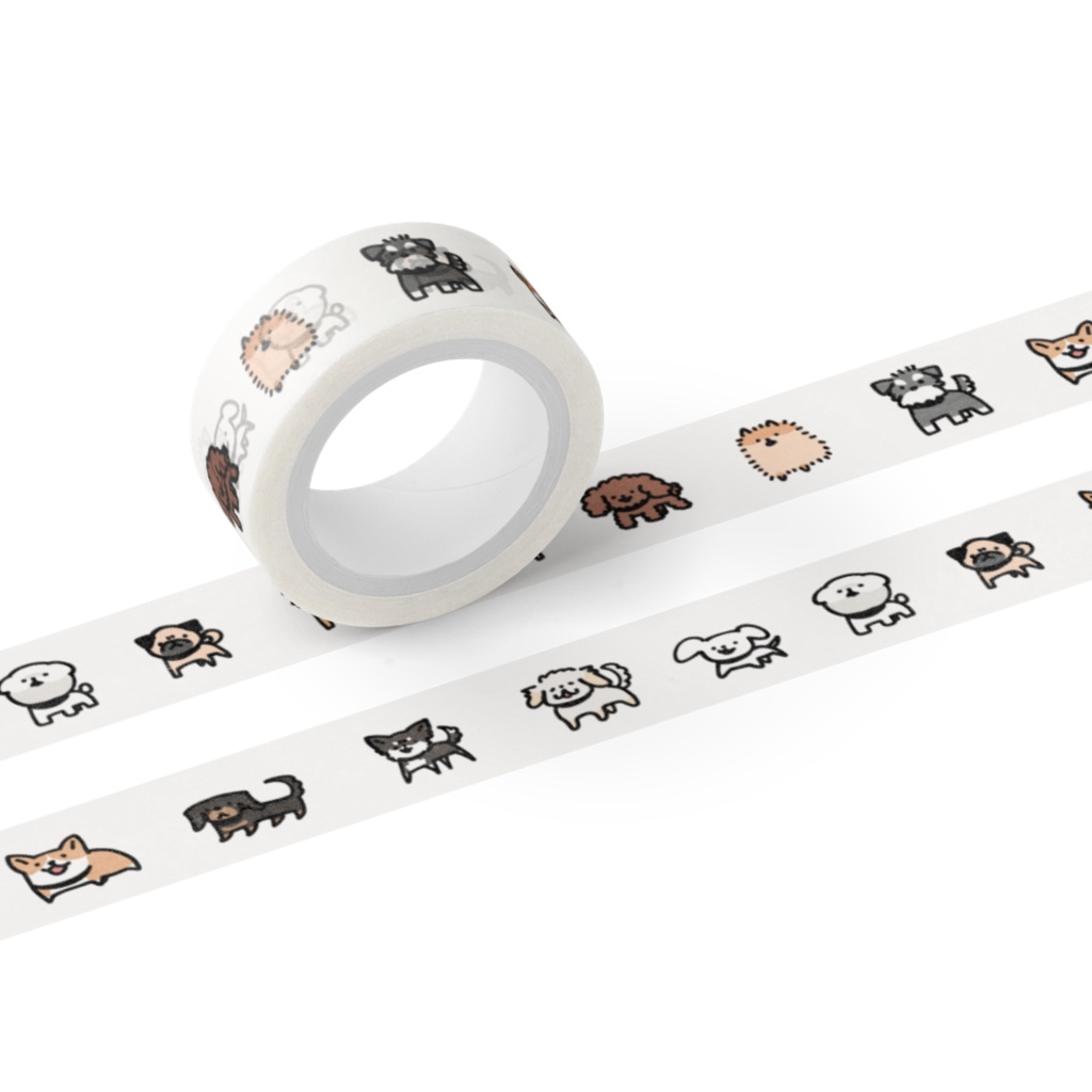 マスキングテープ(いぬとカラーのなかまたち)
