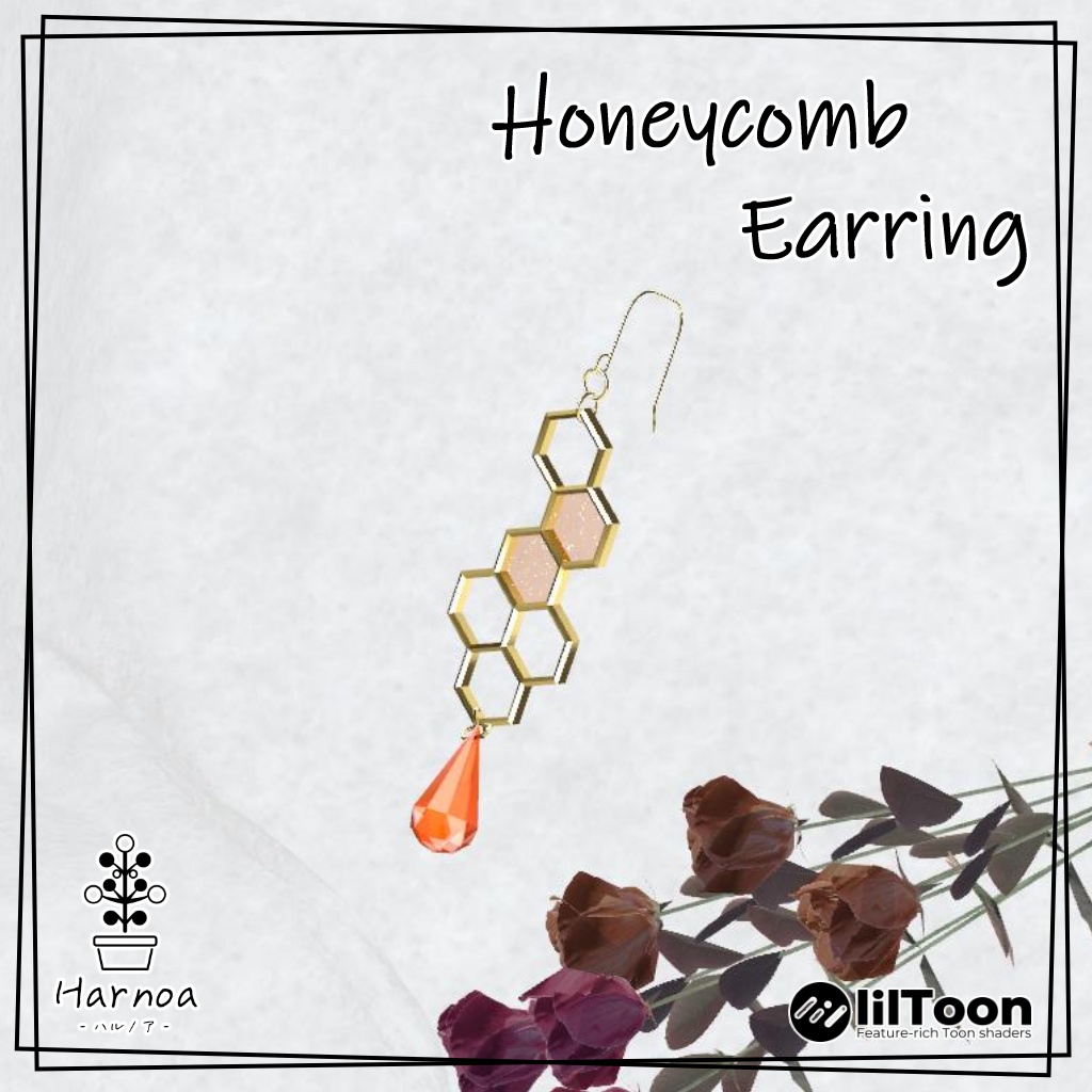 【MA対応】ハニカムピアス◎Honecomb Earring◎