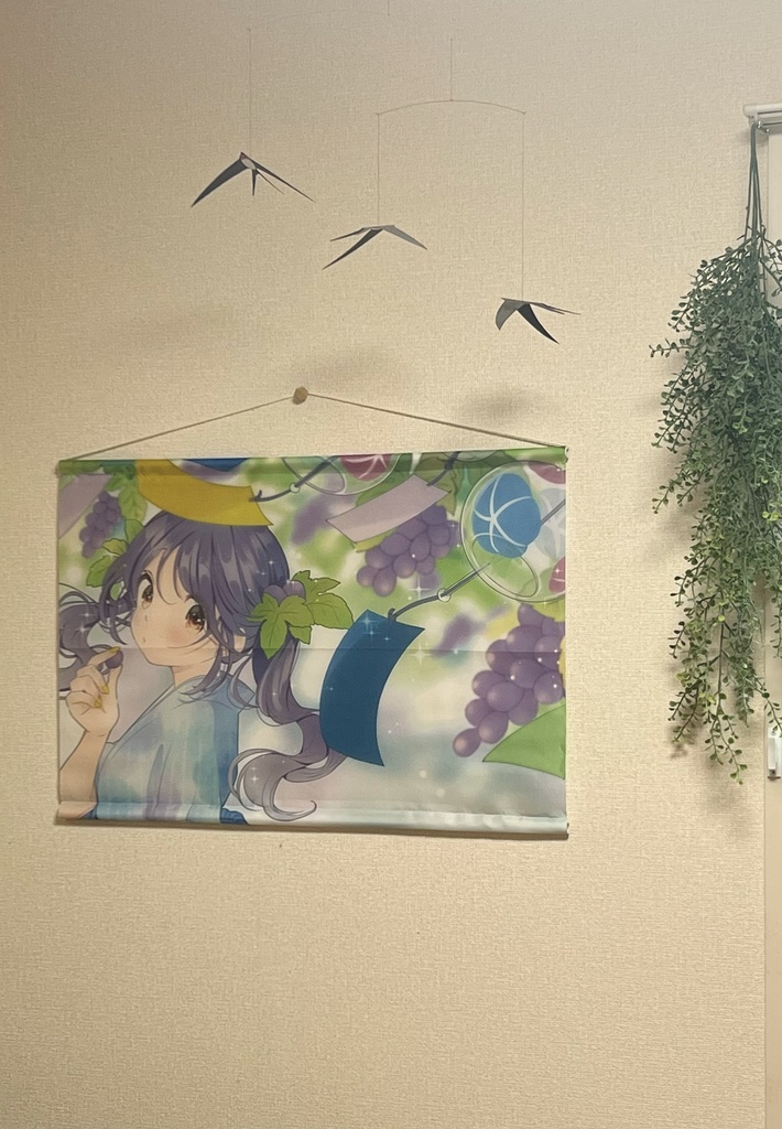 風鈴×ぶどうタペストリー