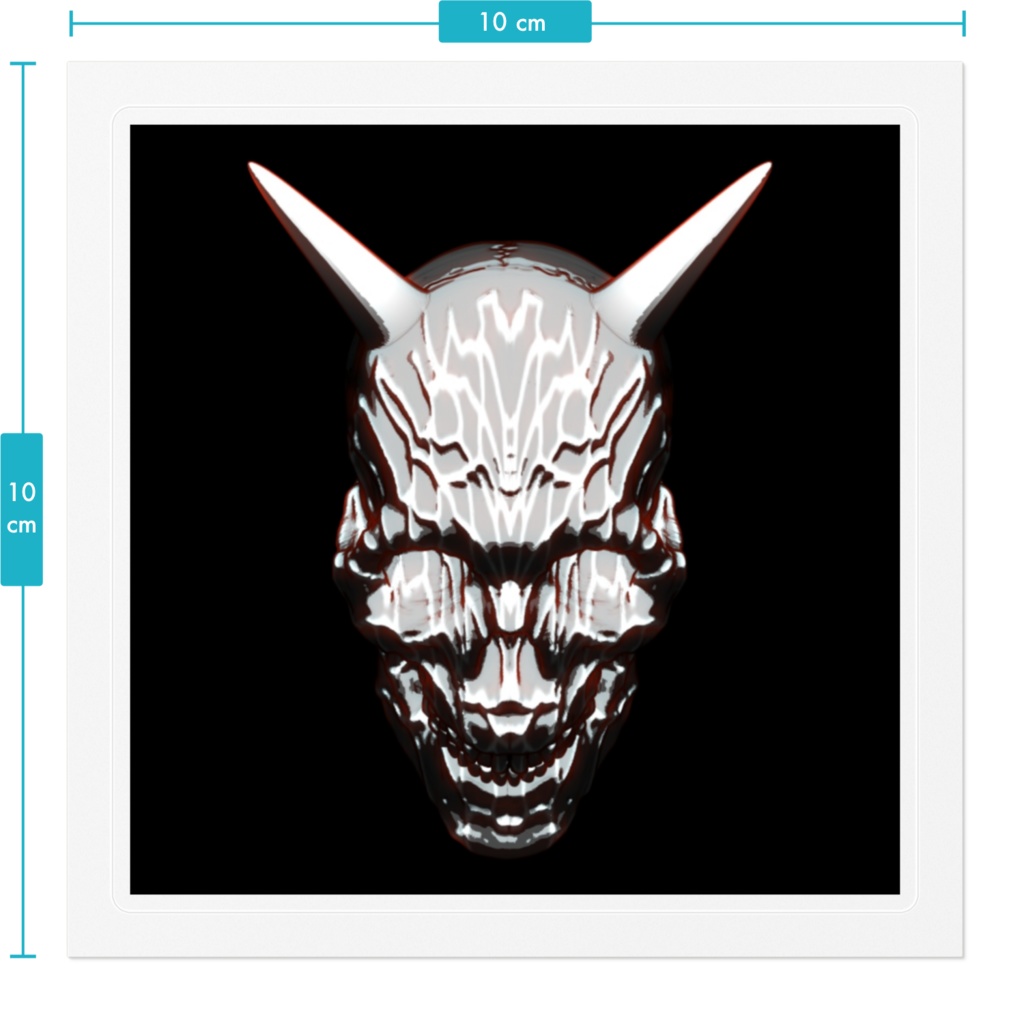 鬼髑髏 ステッカー