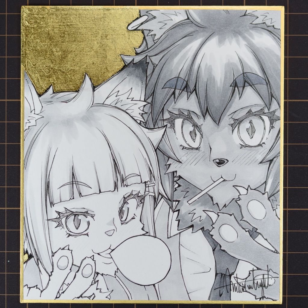 メスケモ手描き色紙 / MESUKEMO Illustration board