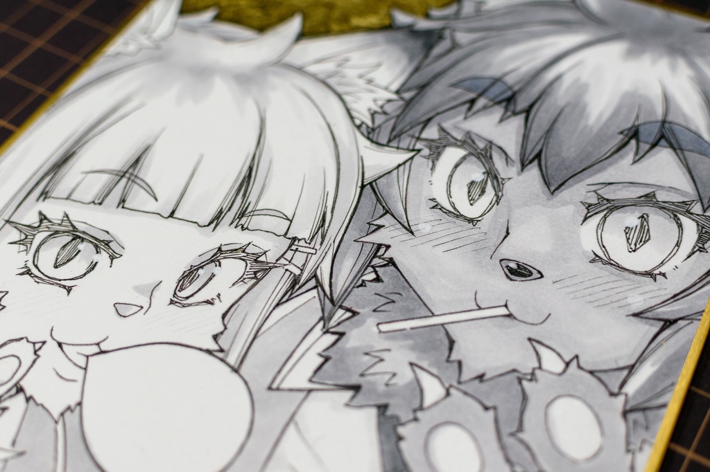 メスケモ手描き色紙 / MESUKEMO Illustration board