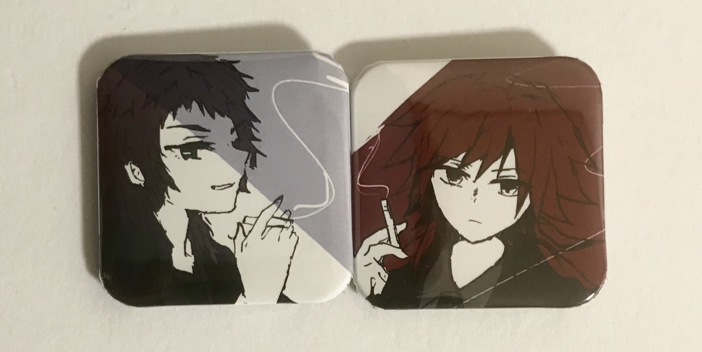 缶バッジ・四角(さびと&ぎゆう)