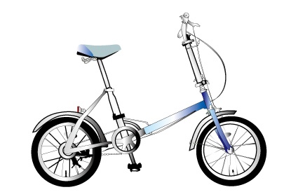 漫画　チラシカット　折りたたみ自転車