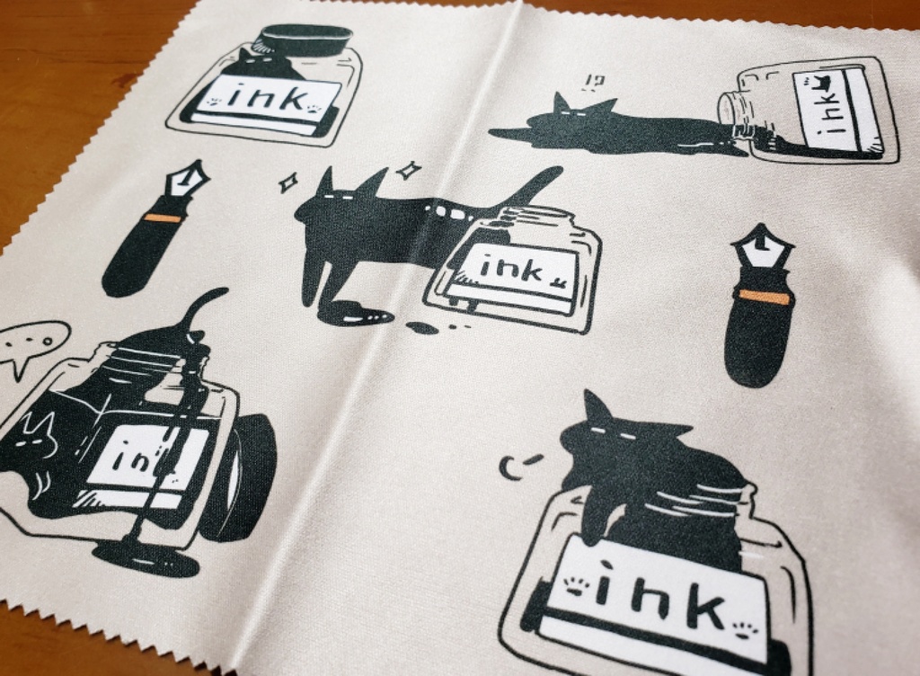 「インク猫」マイクロファイバークロス