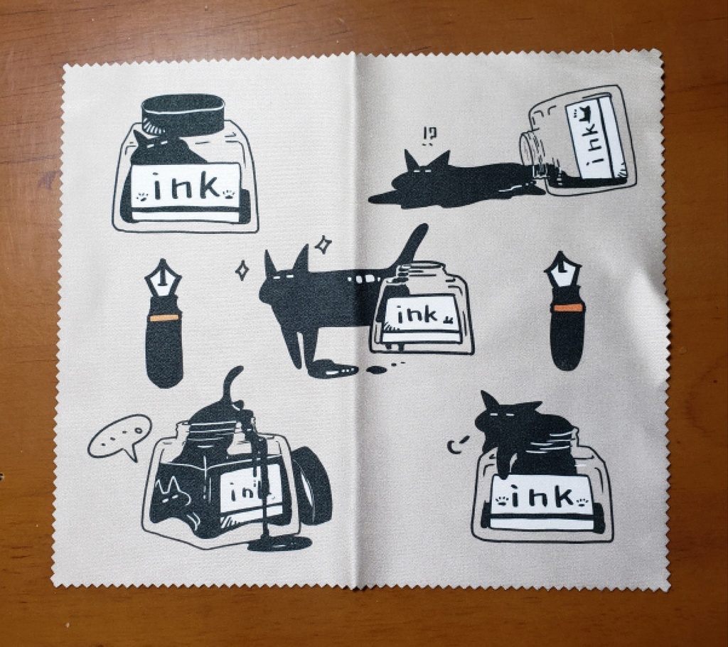 「インク猫」マイクロファイバークロス