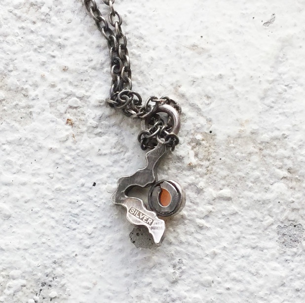 うごめきプチネックレス オレンジムーンストーン