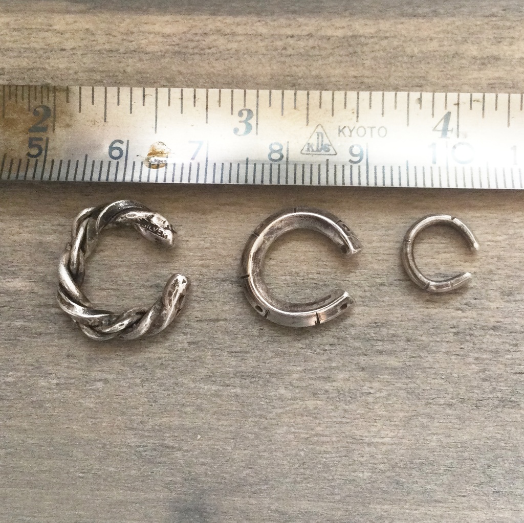 2.5□ インダストリアル シルバーイヤーカフ