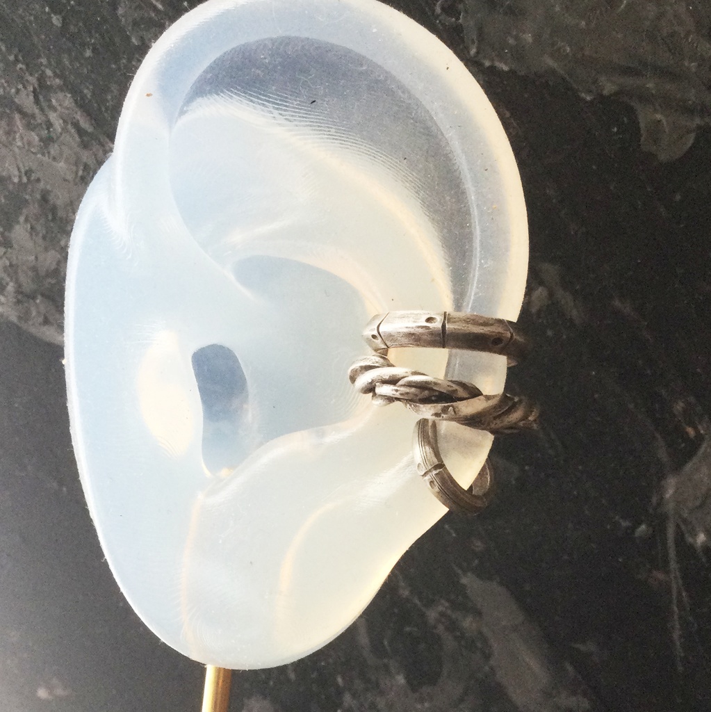 2.5□ インダストリアル シルバーイヤーカフ