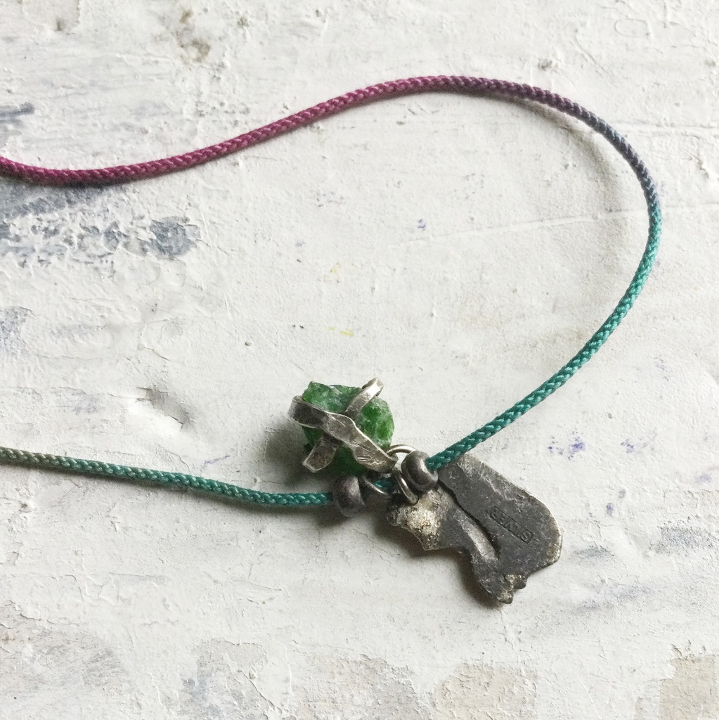 ダイオプサイト原石 チョーカー&ネックレス