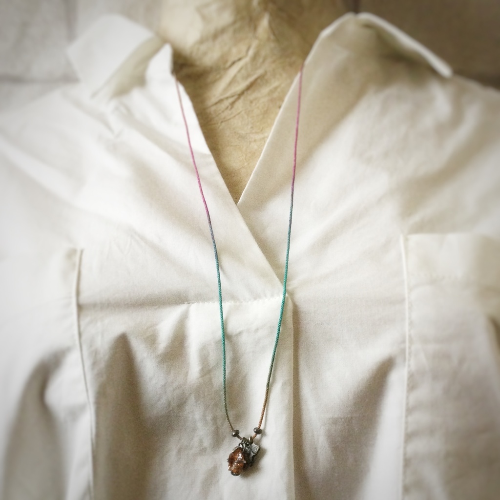 スぺサルティンガーネット原石 チョーカー&ネックレス