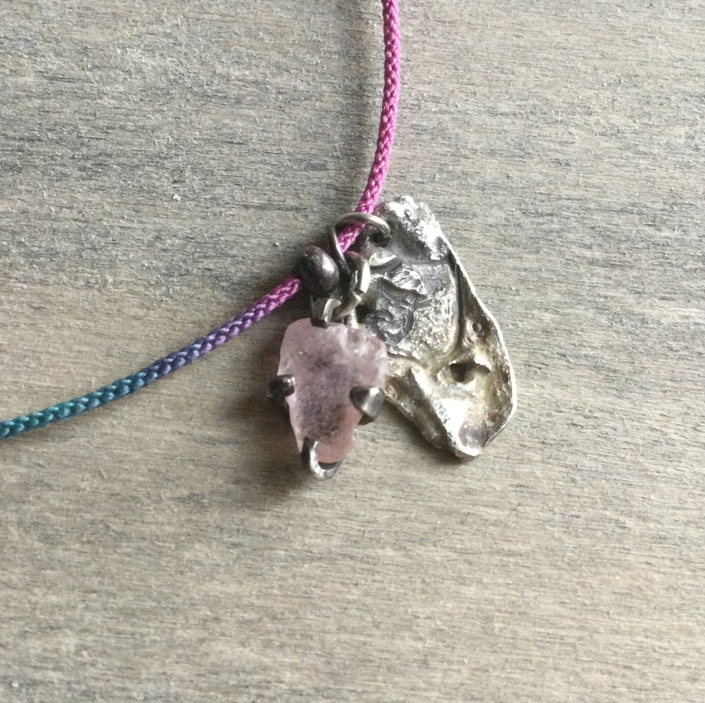 ピンクサファイヤ原石 チョーカー&ネックレス