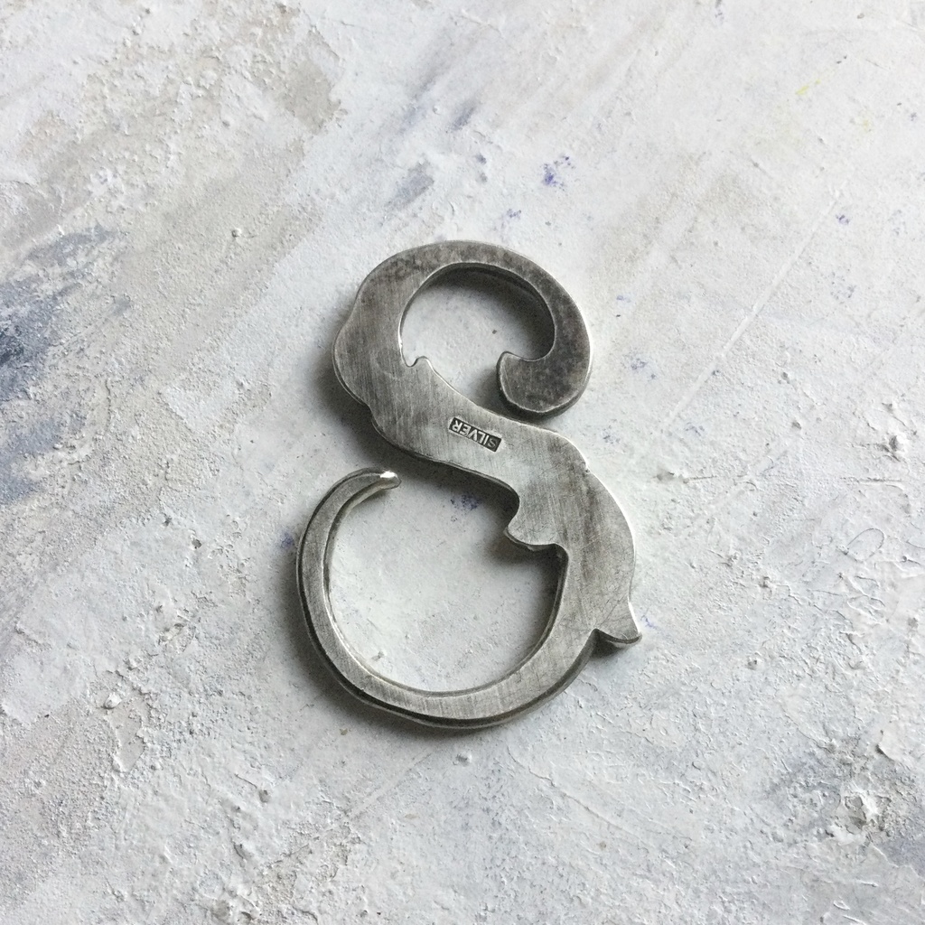 SilverのS字フック ドクロストーン アゲート