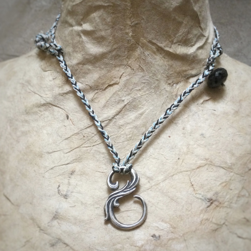 SilverのS字フック ドクロストーン アゲート