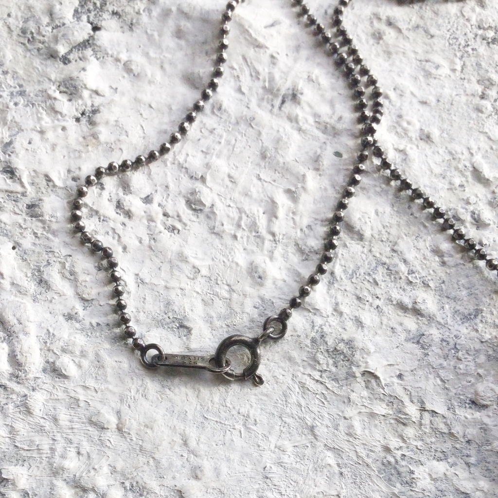 SilverのS字フック ペンダントネックレス トルマリンクオーツ