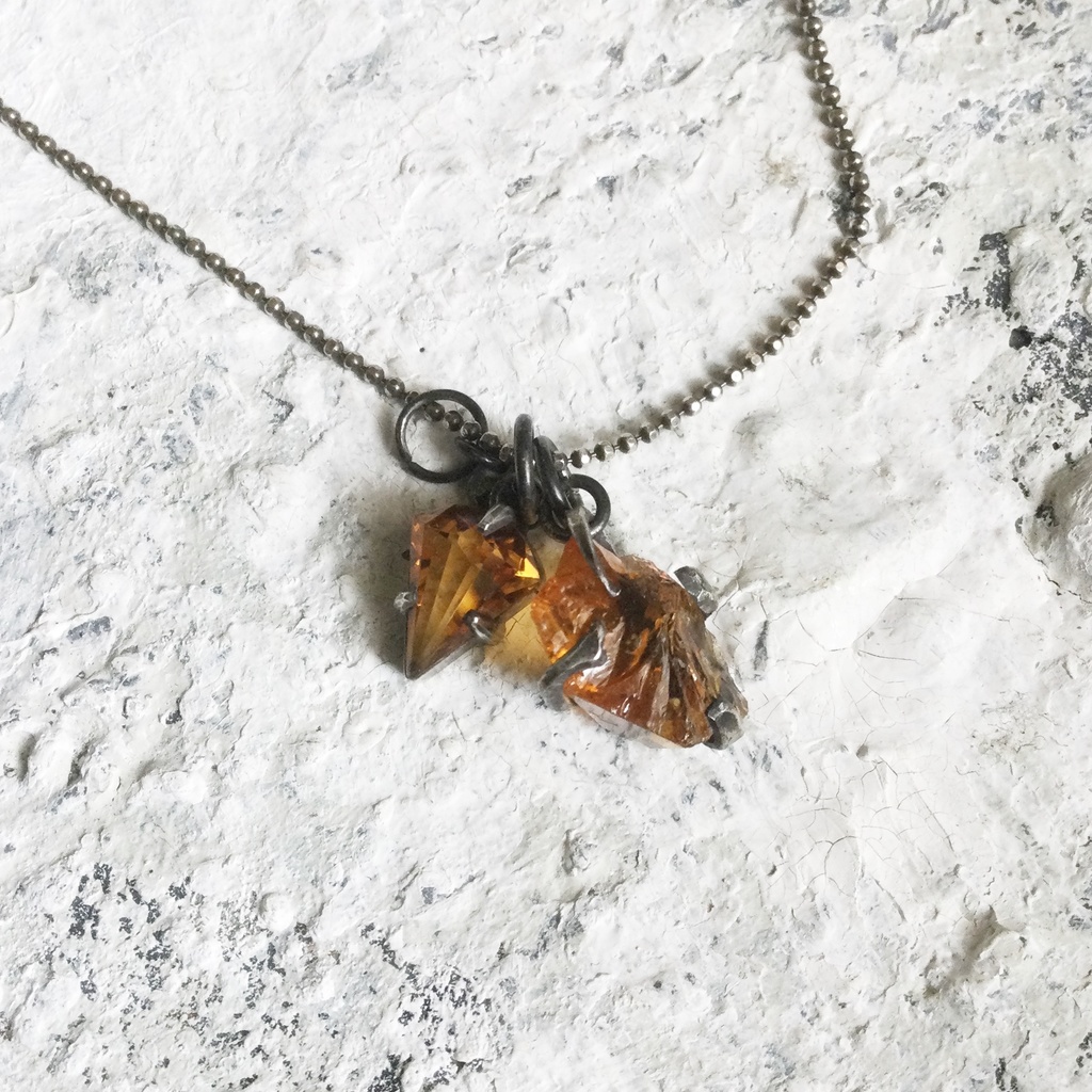 シトリンのチャーム 2個セット